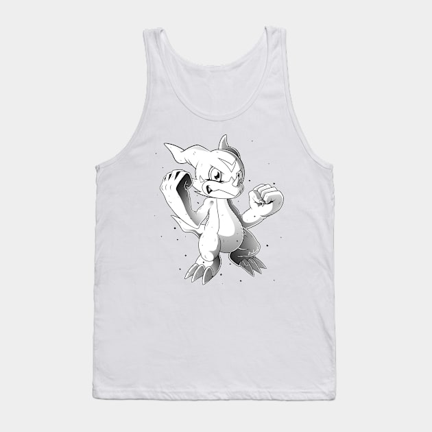 Veemon Black & White Tank Top by Barlume